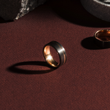 Amarok Pearl Grey Mens Tungsten Ring img 1