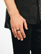 Mesomalas 8mm Mens Black Tungsten Ring img 8