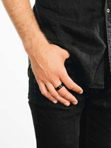 Mesomalas 8mm Mens Black Tungsten Ring img 7