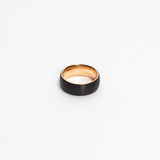 Bombora Black and Rose Gold Mens Tungsten Ring img 4