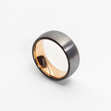 Chacal Silver Rose Gold Mens Tungsten Ring - Jackal and Dare