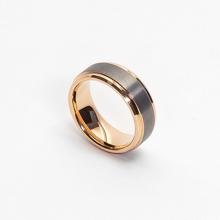 Tesoro 8mm Brushed Pearl Grey Tungsten Ring - Jackal and Dare