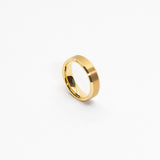 Aureous 6mm Mens Gold Tungsten Ring img 2