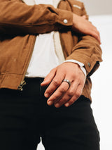 Nemean 8mm Bevelled Silver Tungsten Ring img 7