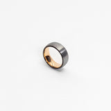 Chacal Silver Rose Gold Mens Tungsten Ring img 2