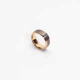 Tesoro 8mm Brushed Pearl Grey Tungsten Ring img 2