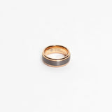 Tesoro 8mm Brushed Pearl Grey Tungsten Ring img 3