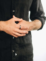 Tsakali 6mm Mens Silver Tungsten Ring img 7