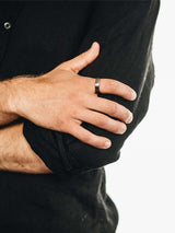 Tsakali 6mm Mens Silver Tungsten Ring img 8