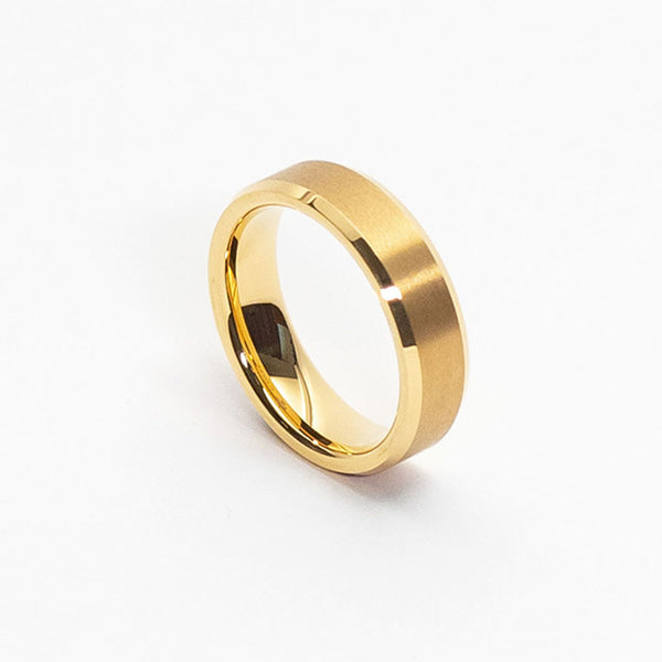 Aureous 6mm Mens Gold Tungsten Ring - Jackal and Dare