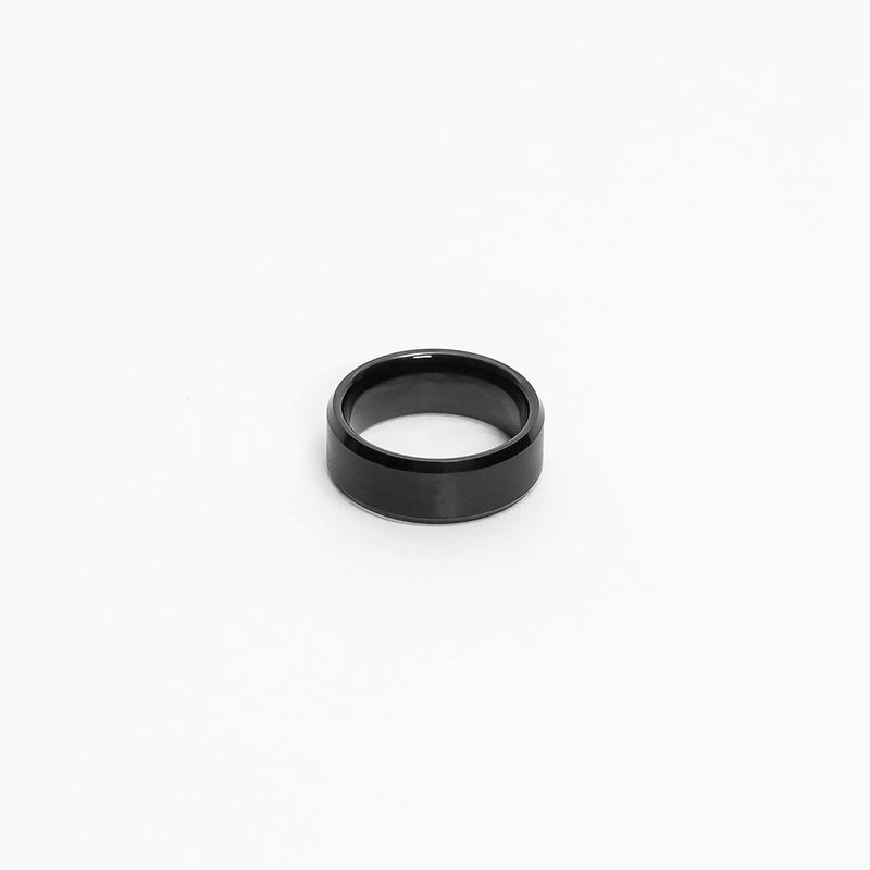 Mesomalas 8mm Mens Black Tungsten Ring img 4