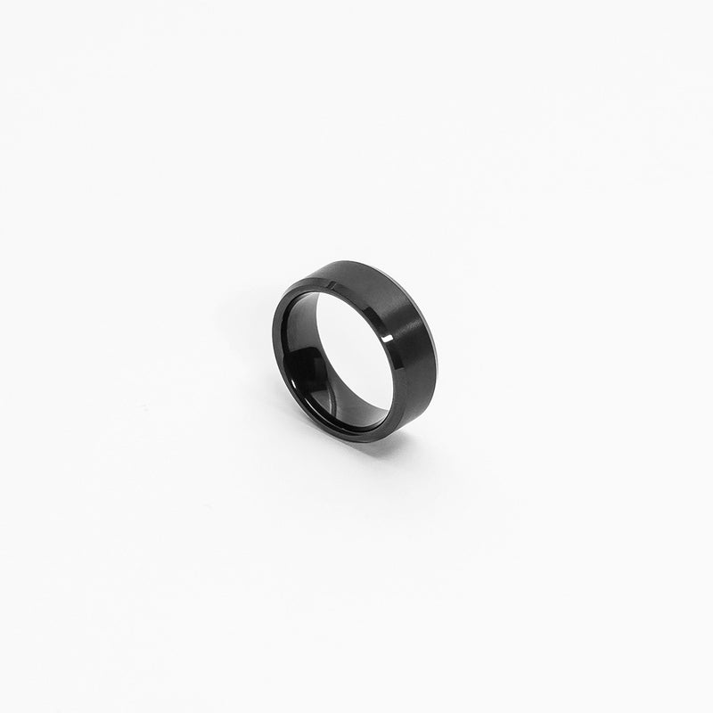 Mesomalas 8mm Mens Black Tungsten Ring img 2