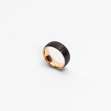 Bombora Black and Rose Gold Mens Tungsten Ring img 2