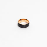 Bombora Black and Rose Gold Mens Tungsten Ring img 3