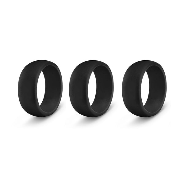 Black Silicone Ring 3 Pack - Jackal and Dare