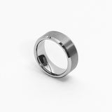 Nemean 8mm Bevelled Silver Tungsten Ring - Jackal and Dare