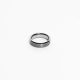 Nemean 6mm Bevelled Silver Tungsten Ring img 3