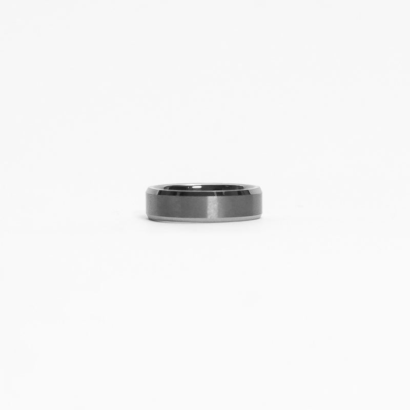 Nemean 6mm Bevelled Silver Tungsten Ring img 6