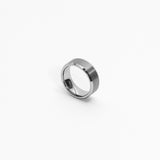 Nemean 8mm Bevelled Silver Tungsten Ring img 2