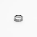 Ebrioso Silver Mens Tungsten Ring img 3