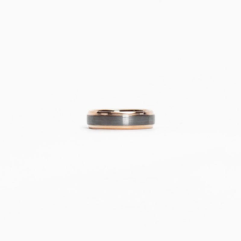 Tesoro 6mm Brushed Pearl Grey Tungsten Ring img 6