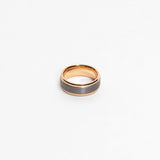 Tesoro 8mm Brushed Pearl Grey Tungsten Ring img 5