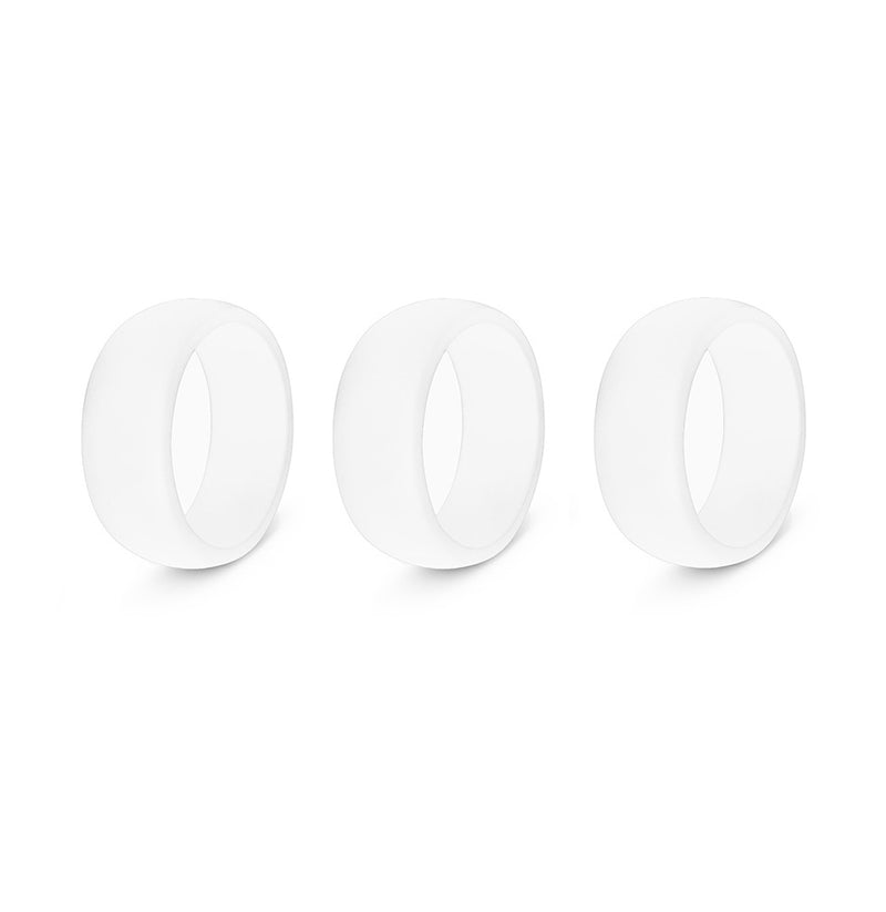 White Silicone Ring 3 Pack - Jackal and Dare